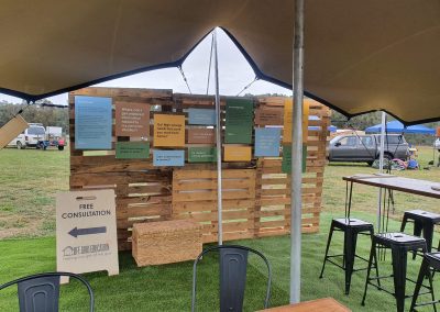 stretched tent event hire corporate stall