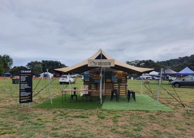 stretched tent event hire corporate stall